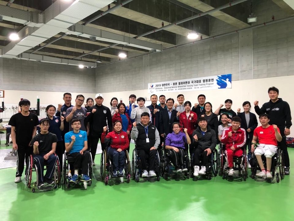 NPC Korea and Hong Kong Conducts Wheelchair Fencing Joint Training Sessions